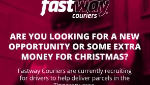 Fastway Couriers are hiring drivers for Christmas season in Tipperary