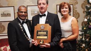 Tipperary man John McCormack is honoured for his work with Thurles Lions Club