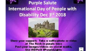Rock of Cashel goes purple in support of third International Day of Persons with Disabilities