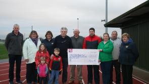 Moyne Athletic Club Christmas Morning Mile cheque presentation