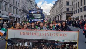 'Irish Dolls in London' group take part in the city's St Patrick's Day parade
