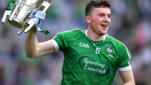 Archbishop Kieran O'Reilly congratulates the Limerick hurlers and admires their spirit