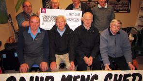 Panto Socieety rewards  Cahir Mens Shed members for their support