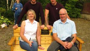 Daniel Gubbins remembered in a very special way by family and friends at unveiling of memorial seat in Cahir sensory garden