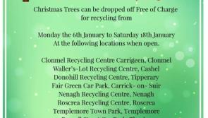 Recycle your Christmas Tree with Tipperary Co Council 