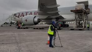 A special plane carrying vital medical equipment lands at Shannon Airport 