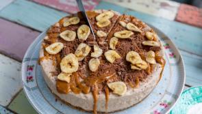 Indulge with this frozen banoffee cheesecake