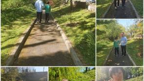 Well done Daniel and Karla for helping out Scoil Aonghusa fundraising drive