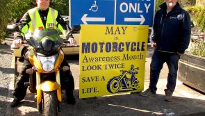 May is Motorcycle Safety Awareness Month - new signs all over Tipperary