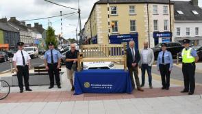 Speak with Roscrea Gardaí on the new 'chatting bench'