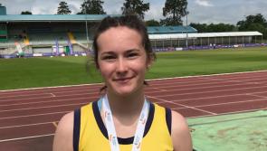 Tipperary Town athlete on the podium at All-Ireland athletics meeting