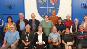 Thomas Kiely lifts Don Kavangh Memorial trophy at Hillview Clonmel