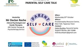 Invitation issued to take part in parental care programme at Knockanrawley Resource Centre in Tipperary Town