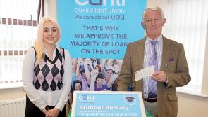Student Caoimhe is the latest bursary award winner with Cahir Credit Union