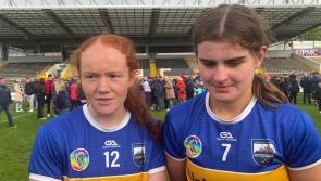 Tipperary camogie players joyous at their victory over Deise in the All-Ireland final 