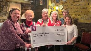 Cheque of €3,000 presented to Suirhaven Cancer Care Centre at Upperchurch book launch 