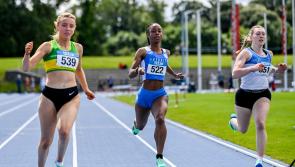 Moyne athletic club sprinter Katie Bergin is flying it on the big stage!