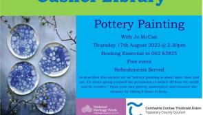 Painting pottery during National Heritage Week in Tipperary