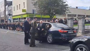 WATCH: President Michael D. Higgins arrives to pay respects to Grace and Luke McSweeney