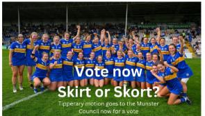 Camogie motion to amend skort rule now moves from Tipperary to the Munster Council for a decision 
