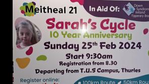 Tipperary cyclists  invited to take part in 10th anniversary of Sarah's Cycle event
