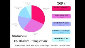 Top five front-runners as all of the boxes for Roscrea-Templemore now tallied