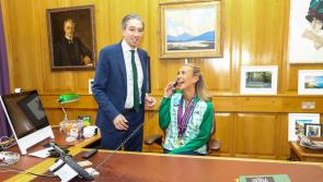 PICTURES: Sharlene Mawdsley among athletes running rings around Taoiseach at homecoming