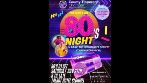 80's night in aid of Irish Cancer Society to be held at Tipperary hotel