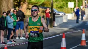 Dylan McLaughlin and Sharon Cantwell fly the flag for Moyne Athletic Club at the Séan Lowry 5k