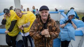 Wind and rain didn't deter pilgrims from hiking to Holy Year Cross Mass near Clonmel 