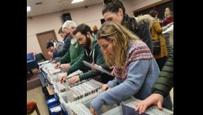Classic and vintage LPs and CDs on sale at record fair in Tipperary