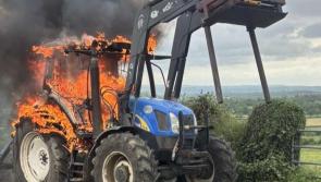 Tractor engulfed in flames on Tipperary/Limerick border as driver travels to co-op