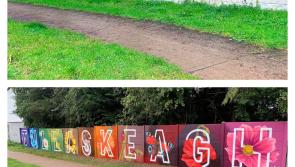 Roscrea Tidy Towns transform walkway with new mural designed by local schoolkids