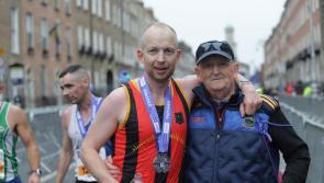PICTURE: Proud moment Tipperary man celebrates finishing Dublin Marathon with father