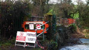 Public urged not to use Carrick-on-Suir river footbridge closed due to safety concerns 