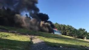 WATCH: Dramatic footage captures tour bus fire in Tipperary