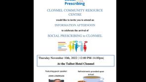 Invitation extented to information meeting on arrival of social prescribing service to Clonmel