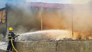 Fire fighters tackle hay barn fire near Carrick-on-Suir