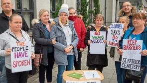 Protest over plans to ban cars entering Clonmel cemetery takes place outside Tipperary Co. Council Civic Offices