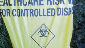 Waste disposal bags carrying healthcare risk warning dumped in Tipperary ditch