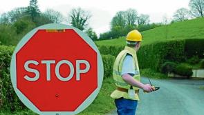Tipperary council operating Stop & Go traffic management on road near Lattin 