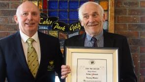 For Arthur! Cahir Park Golf Club bestow honorary membership on lifetime member