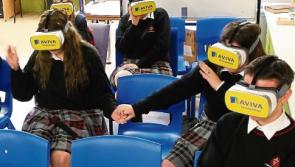 Col&aacute;iste Phobal Roscrea students experience car accidents in virtual reality