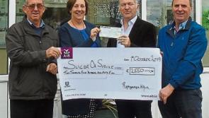 Rural community near Carrick-on-Suir presents sponsored walk proceeds to suicide prevention charity