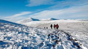 Snowy weather in the hills above South Tipp