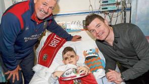 Tipperary boy meets rugby hero Brian O'Driscoll at children's hospital