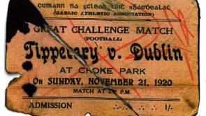 Tipperary's Bloody Sunday - GAA match ticket from 1920 for auction