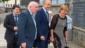 Fianna Fail leader Micheal Martin at funeral of former Tipp senator Des Hanafin