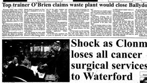 Yesteryears - Shock as Clonmel loses all surgical services to Waterford