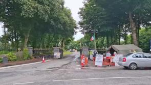 WATCH: Dundrum asylum seeker protest continues but fewer protestors at gate of hotel